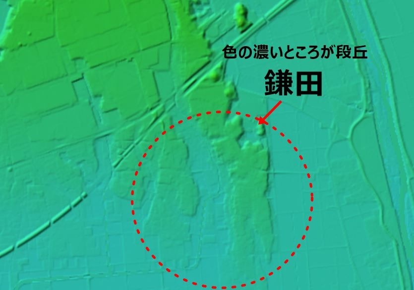 段彩地形図