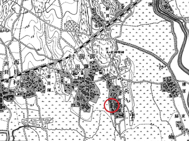 旧版地形図 鎌田 御厨村